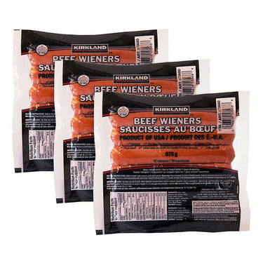 Image of Kirkland Beef Wieners - 3 x 675 Grams
